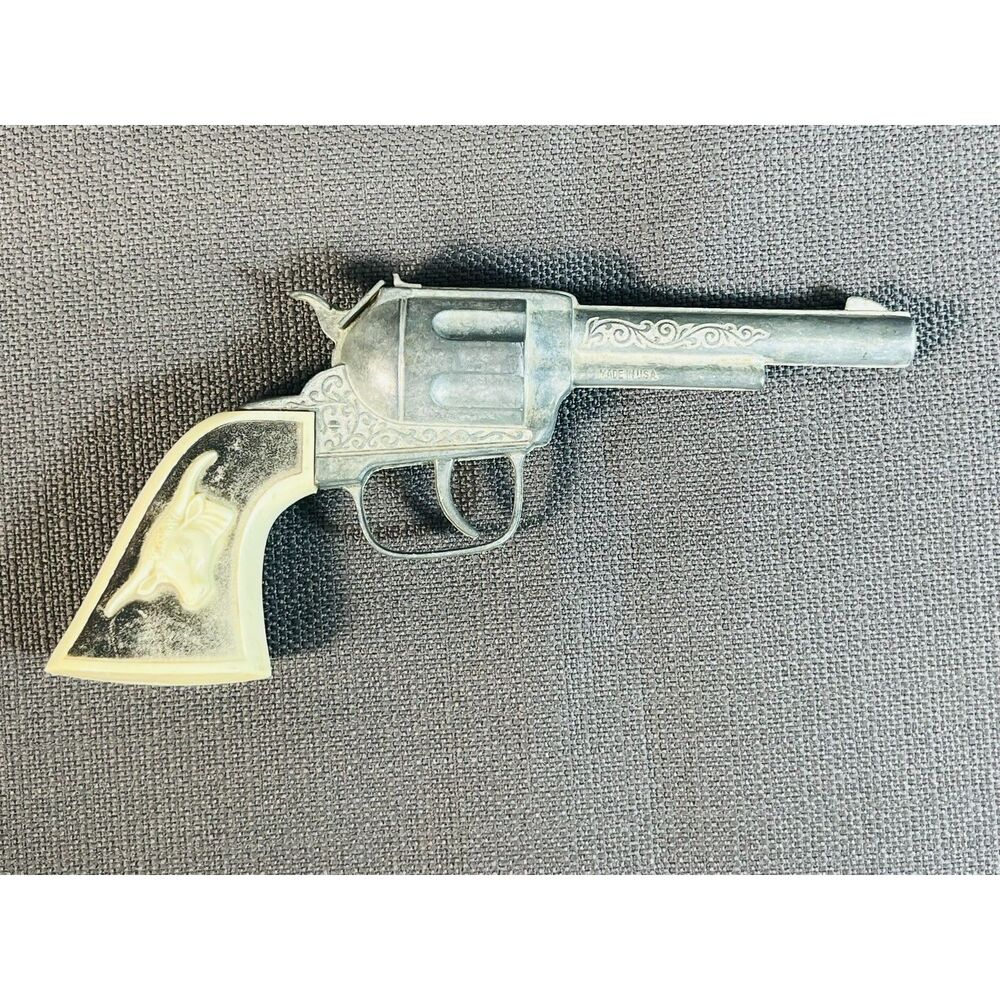 Vintage 1950s Hubley Texan Cap Gun Western Cowboy Bull Original